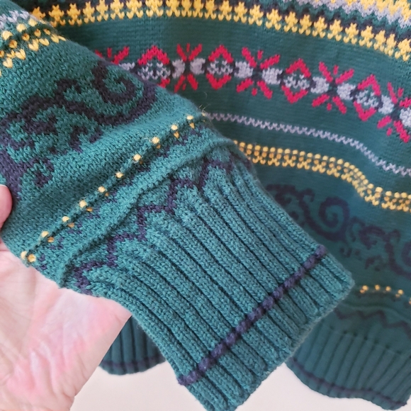 Vintage Adina Green Patterned Sweater - Picture 6 of 15